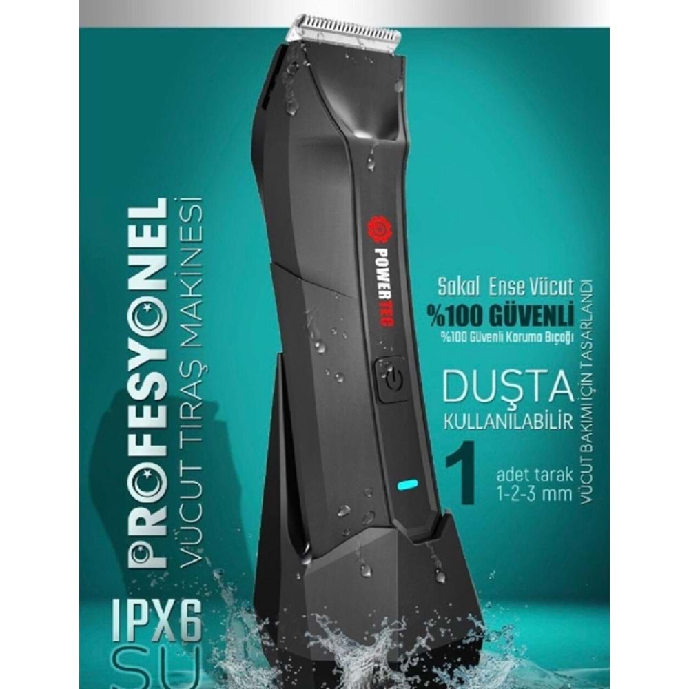 Powertec TR-660 Vücut Sakal Ense Tıraş Makinesi