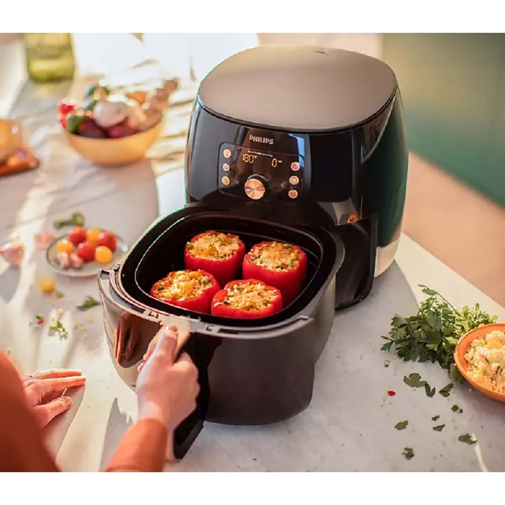 Philips HD9867-90 Black Rosa Airfreyer Fritöz