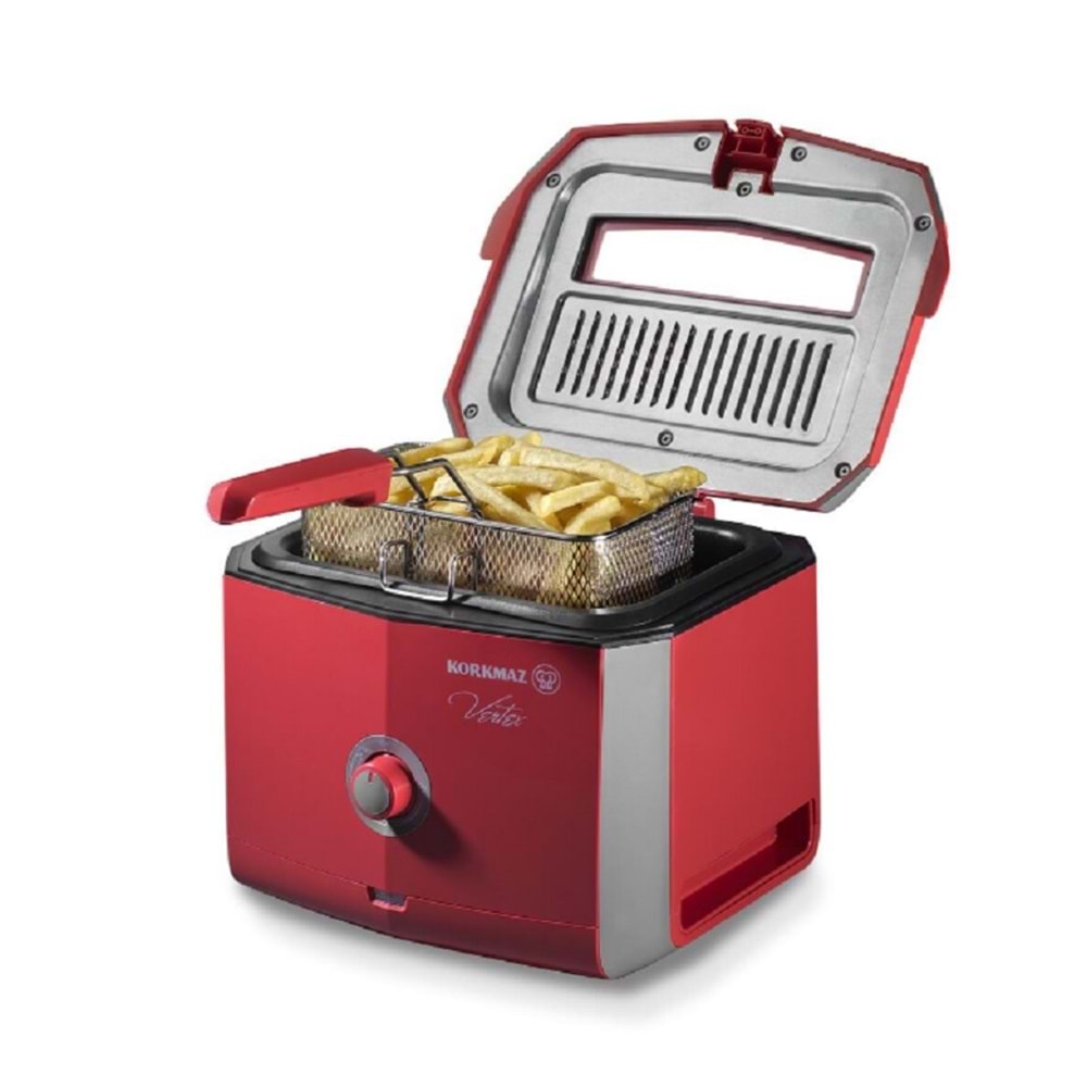 Korkmaz A486-02 Vertex Fritöz Kırmızı