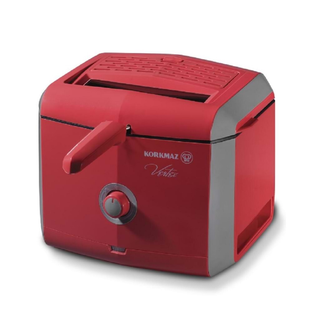 Korkmaz A486-02 Vertex Fritöz Kırmızı