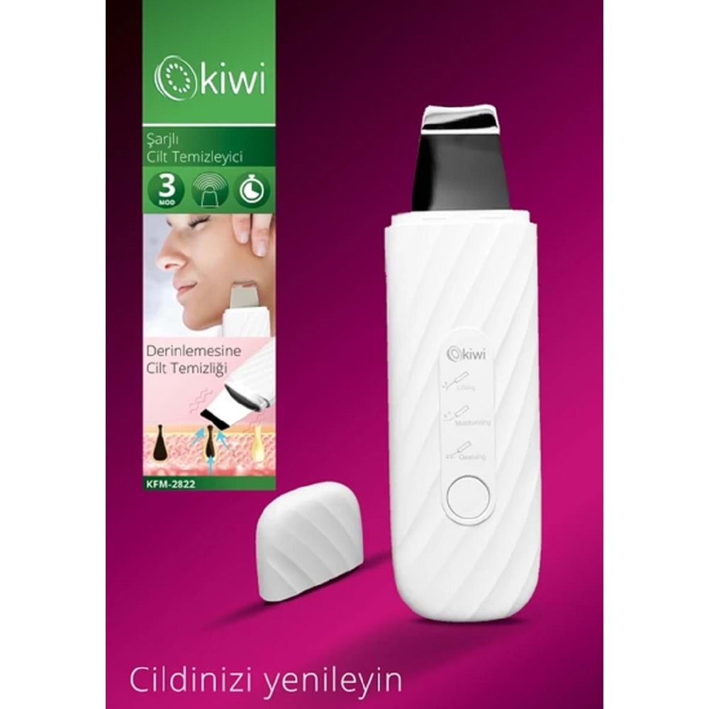 Kiwi KFM-2822 Şarjlı Nemlendirme ve Gerdirme Etkili Cilt Temizleyici