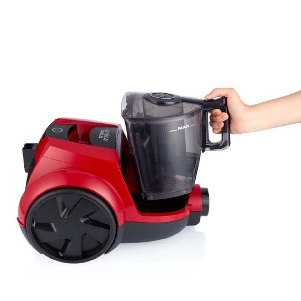 Arnica Pika Toz Torbasız Elektrikli Süpürge Kırmızı ET14414