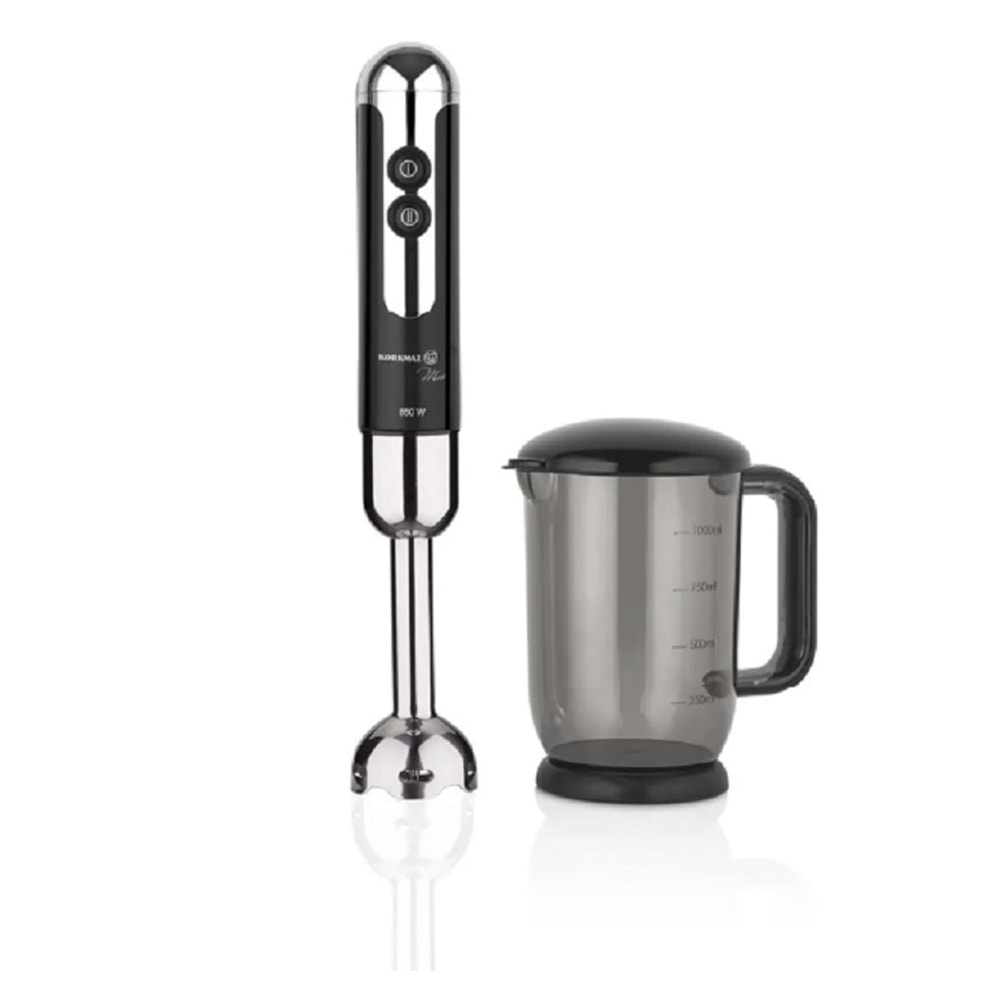 Korkmaz A446-10 Mia Duo Blender Set Siyah-Krom