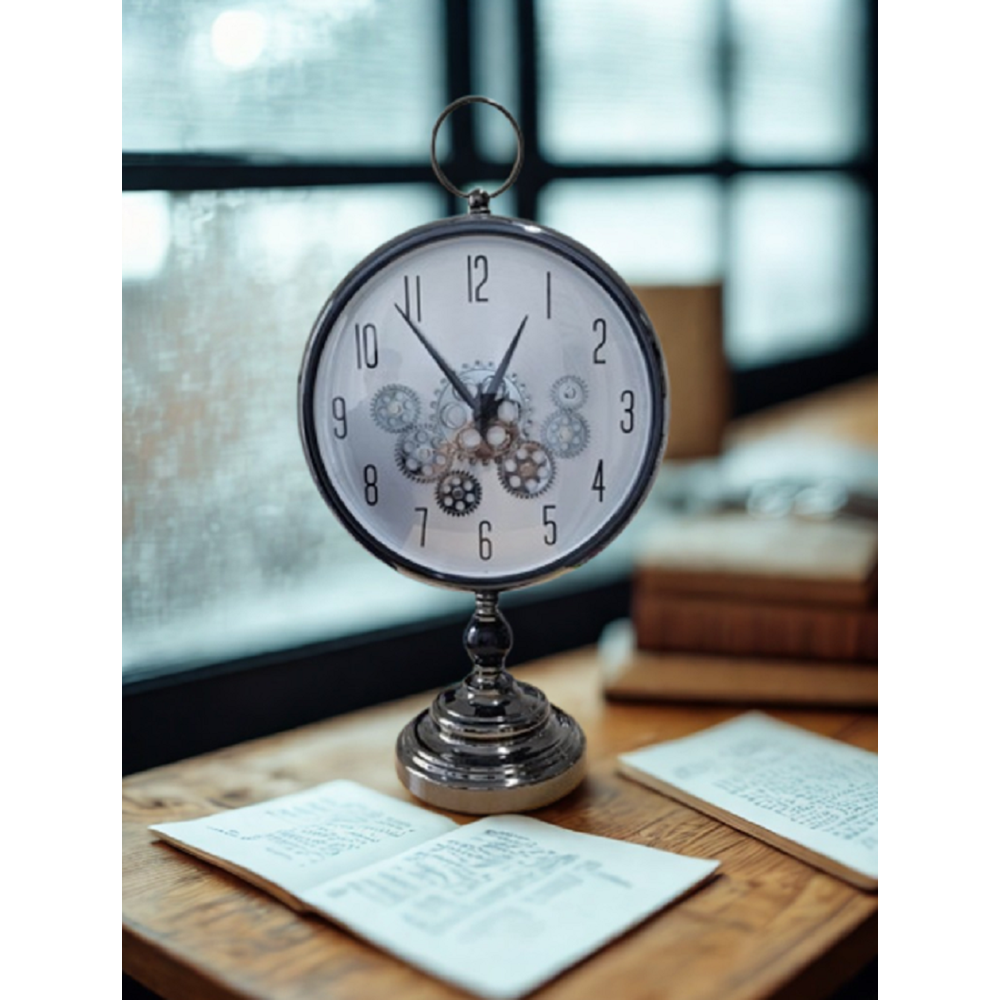Krd Home Masaüstü Çarklı Saat Siyah Krd-7467