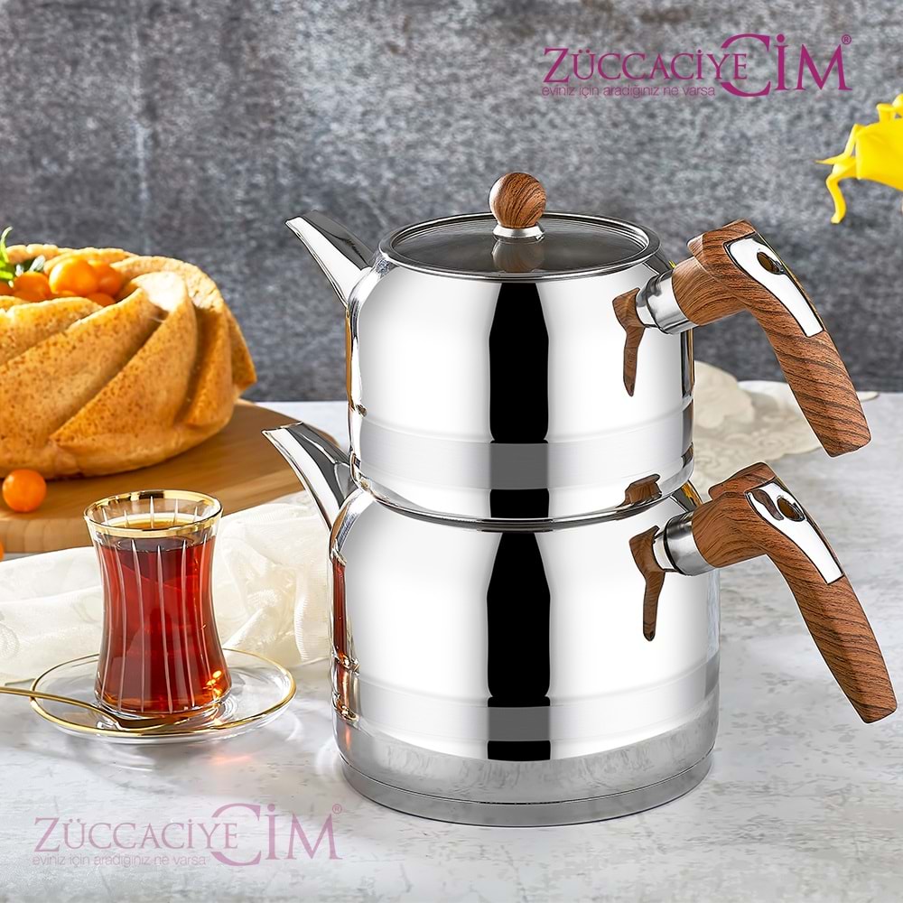 Kahramanlar Yağmur Ahşap Mini Boy Çaydanlık
