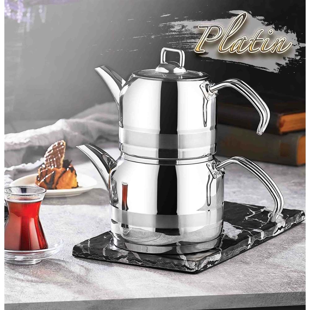 Kahramanlar Enza Mini Boy Platin Çaydanlık 1020-P