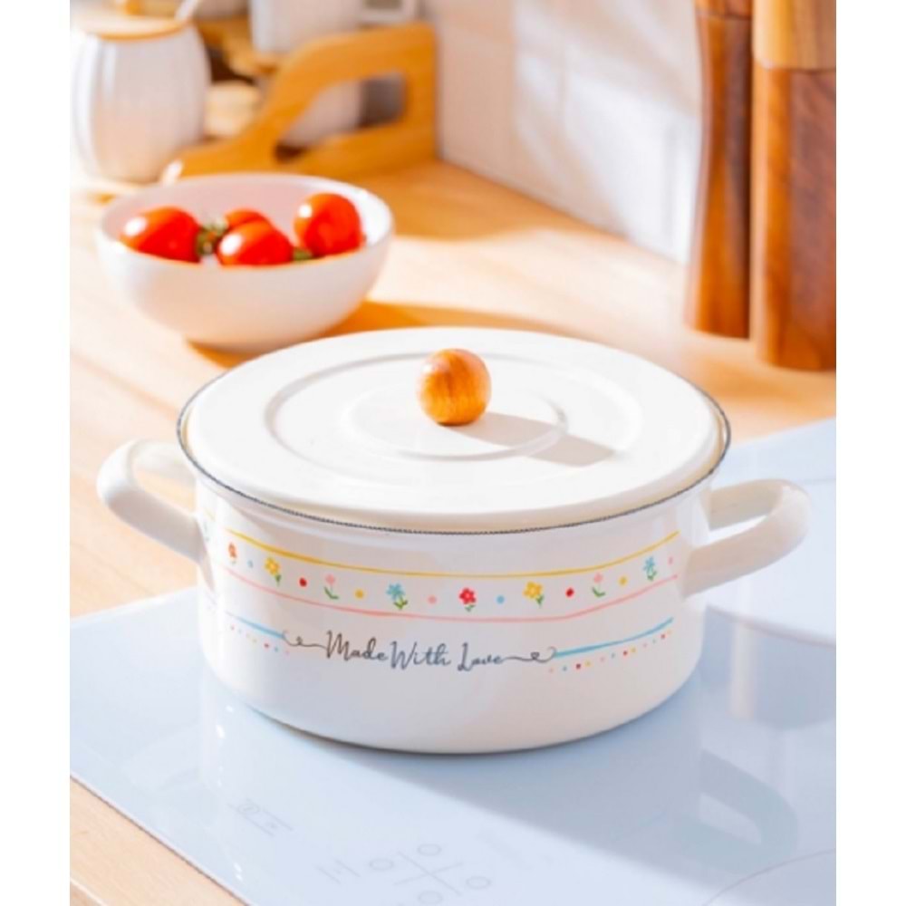 Acar Made With Love Düz Kısa Tırtıklı 20 cm Tencere 7705