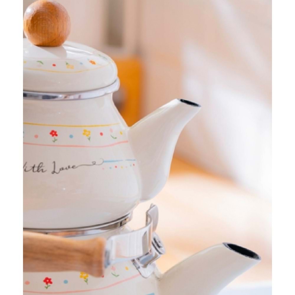 Acar Made With Love Emaye Çaydanlık 7709