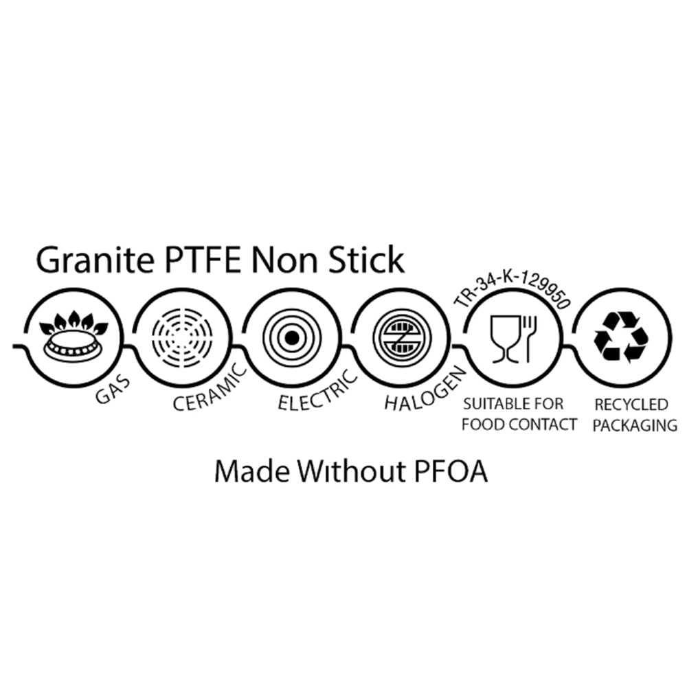 Oms Wave 3 Parça Biogranit Döküm Tencere Seti Antrasit 3732