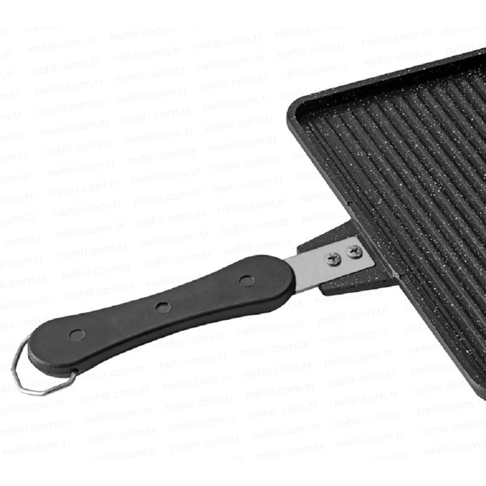 Nehir Alüminyum Döküm Lüks Tost Tavası Siyah