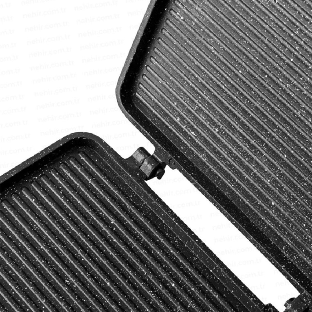 Nehir Alüminyum Döküm Lüks Tost Tavası Siyah