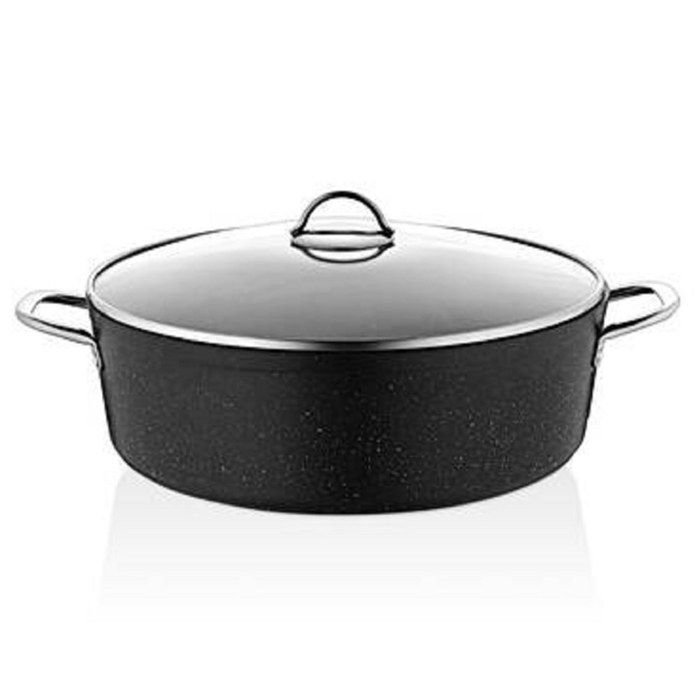 Oms Biogranit 8 LT 36 cm Derin Tencere 3312 Gri