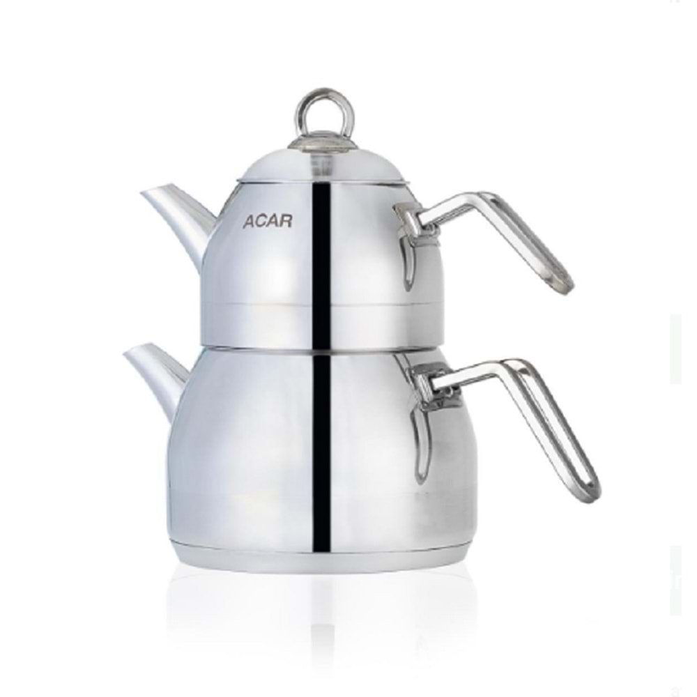 Acar Alexi Aile Boy Çelik Çaydanlık - Metal Kulp 21-0457