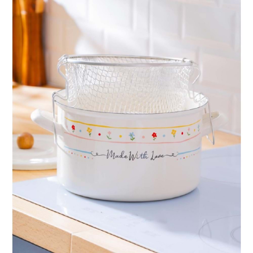 Acar Made With Love Emaye Kızartma Tenceresi - 24 cm 7706