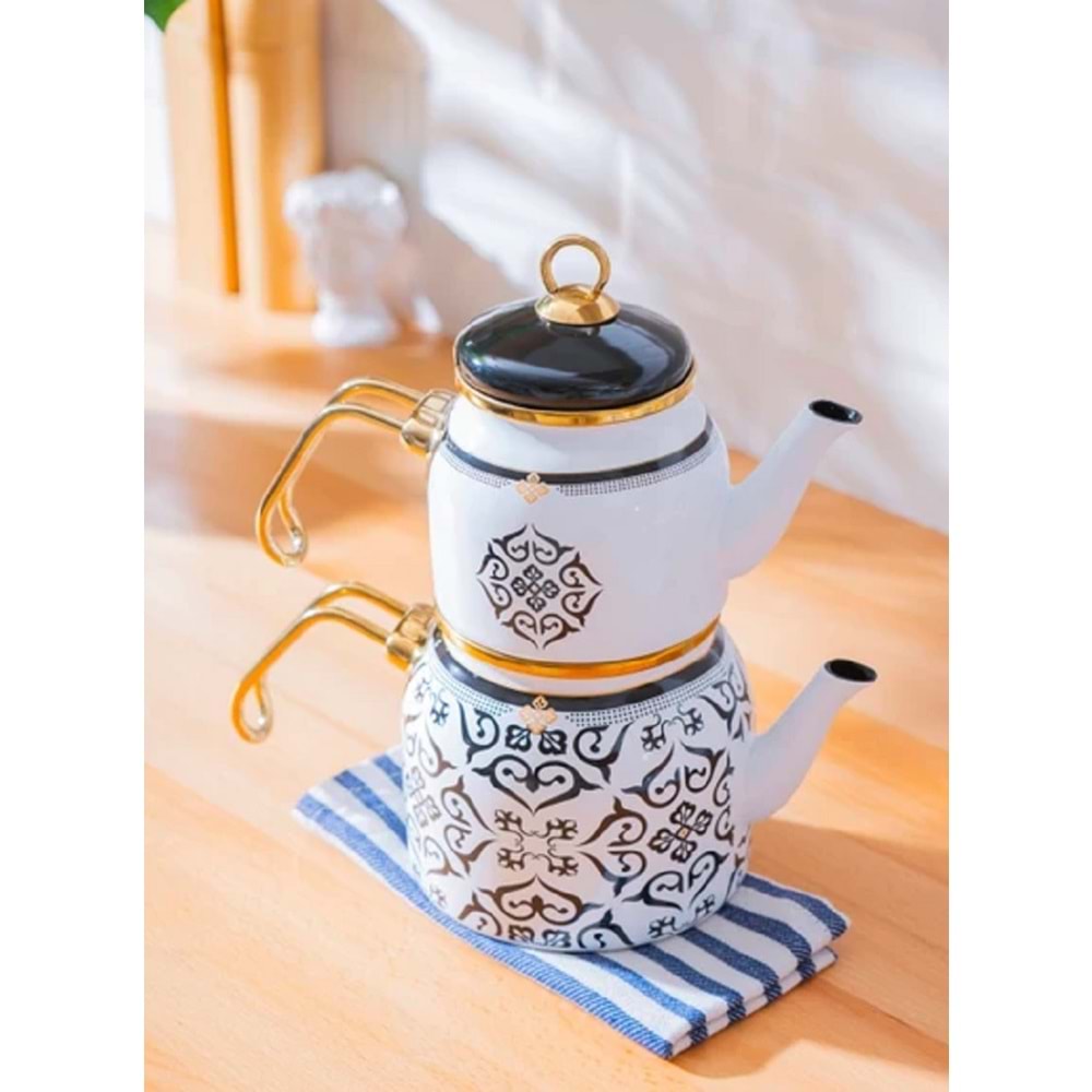 Acar Qualita Emaye Thea Model Mini Çaydanlık Takımı 9103