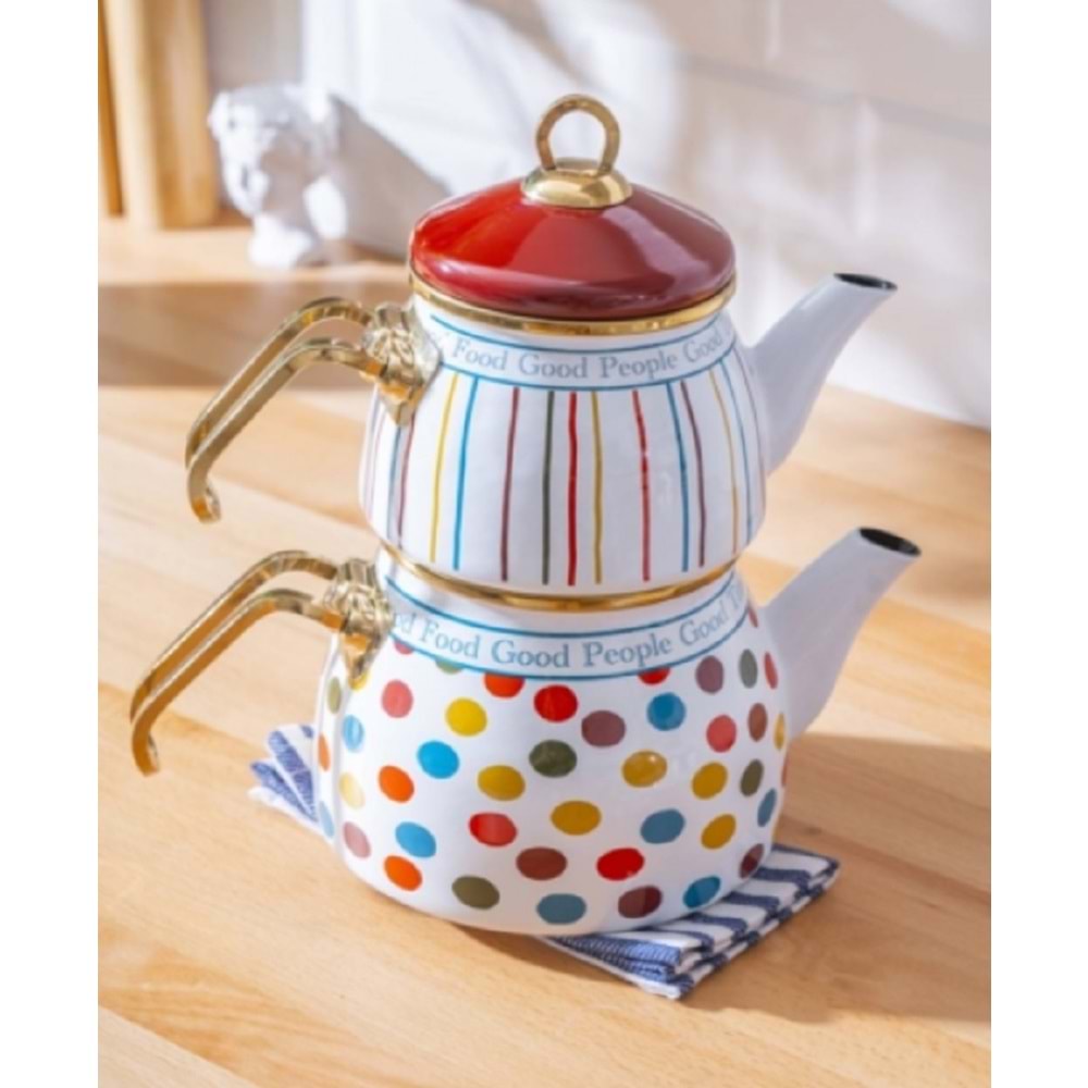 Acar Qualita Cora Emaye Çaydanlık Takımı 9100