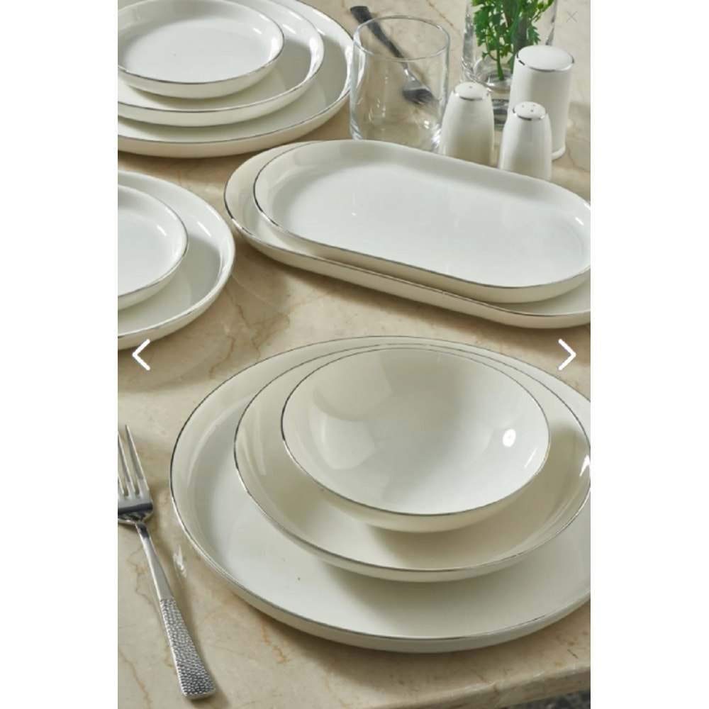 Güral Bilbao 69 Parça Yemek Takımı Platin File YT220