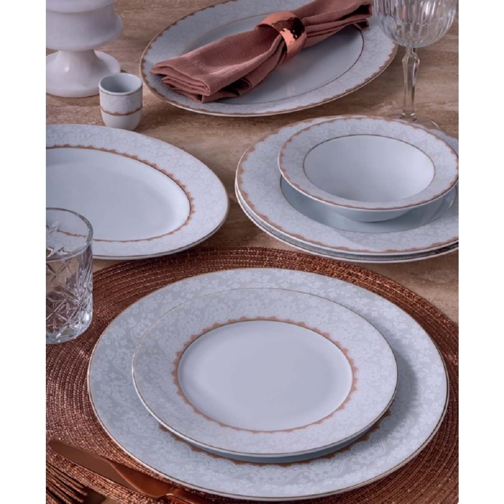Güral Porselen 54 Parça 12 Kişilik Porselen Yemek Takımı YT9305708