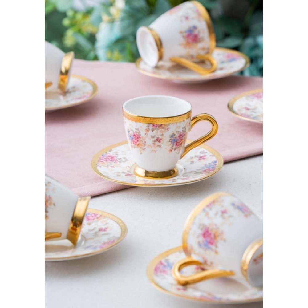 Acar Francis 6 Kişilik Kahve Fincanı Takımı 90 ML 6919