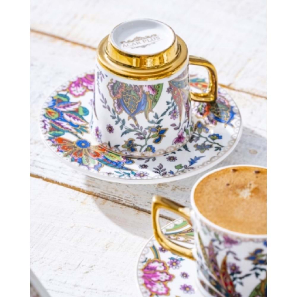 Acar Abigal 6 Kişilik Kahve Fincanı Takımı 90 ML 5995