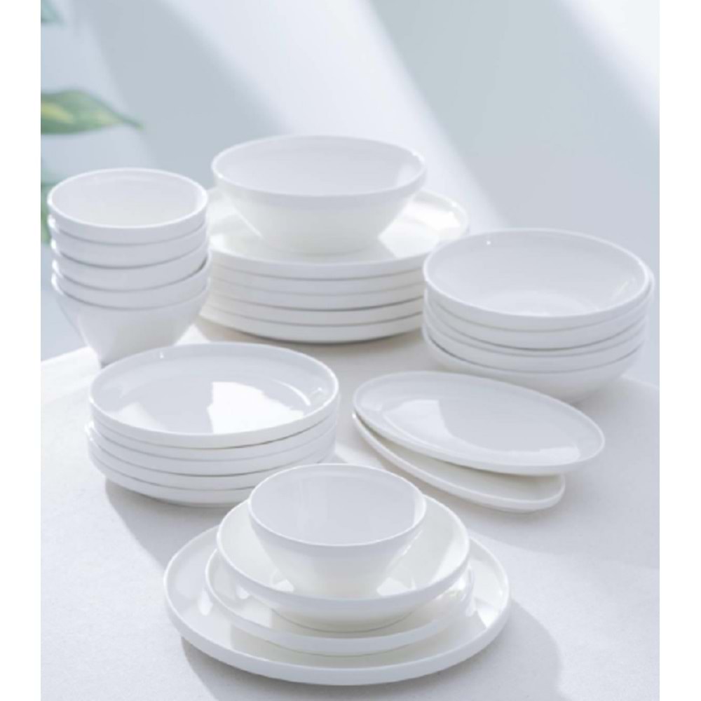 Acar Purity 6 Kişilik 27 Parça Porselen Yemek Takımı 6651