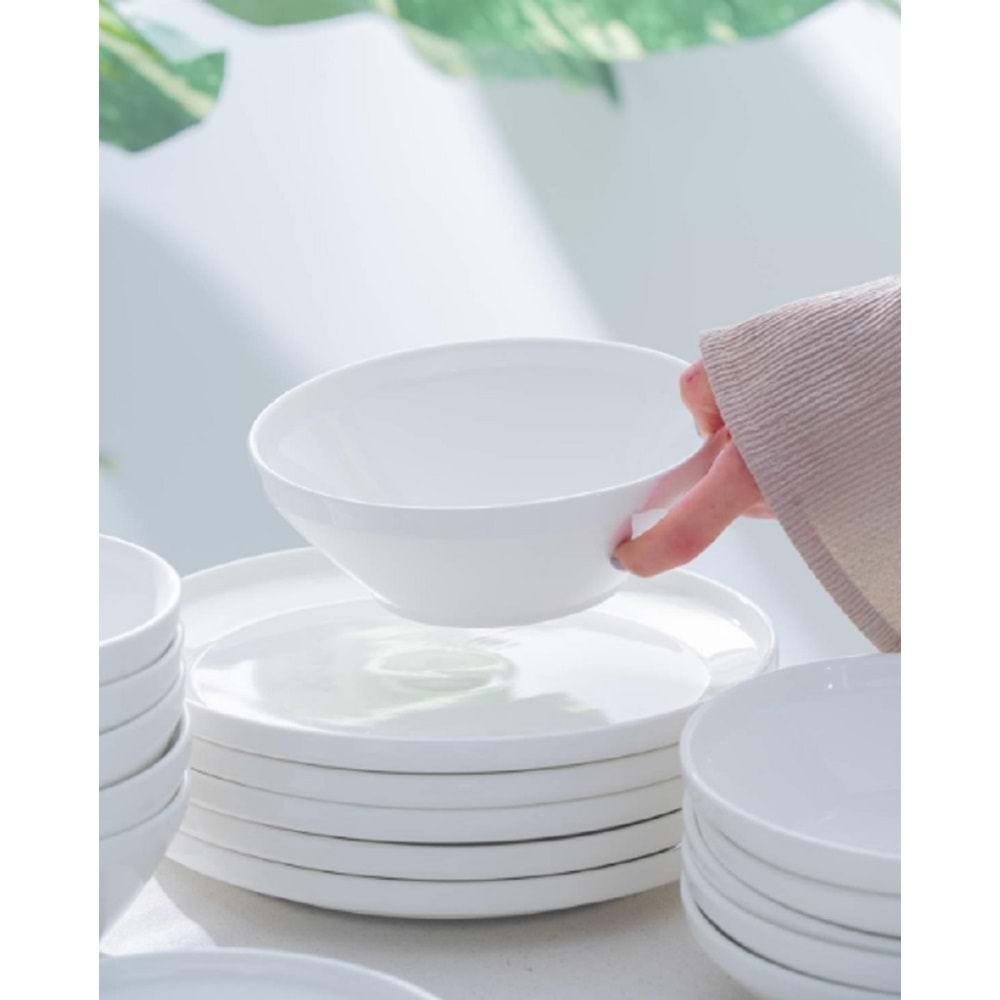 Acar Purity 6 Kişilik 27 Parça Porselen Yemek Takımı 6651