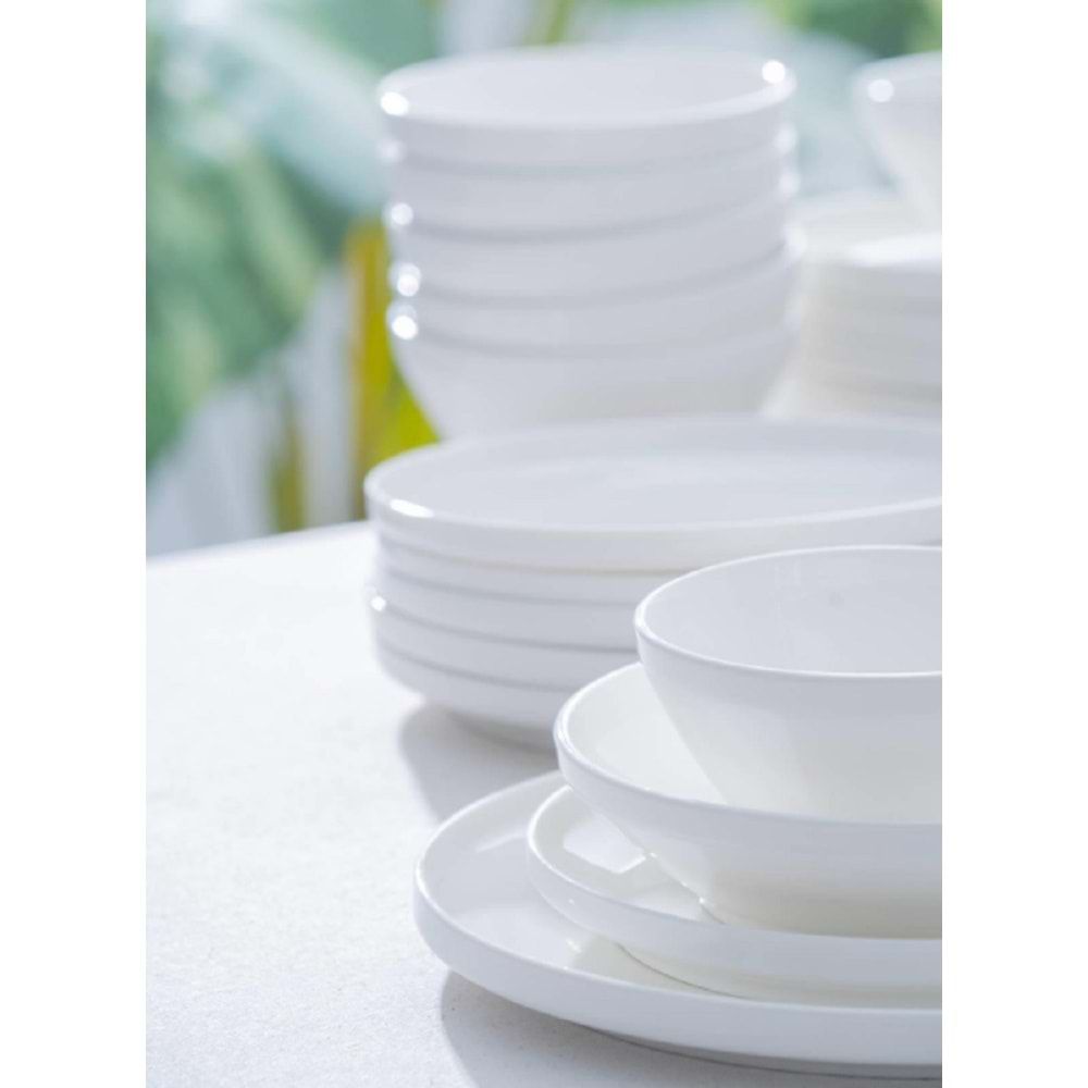 Acar Purity 6 Kişilik 27 Parça Porselen Yemek Takımı 6651