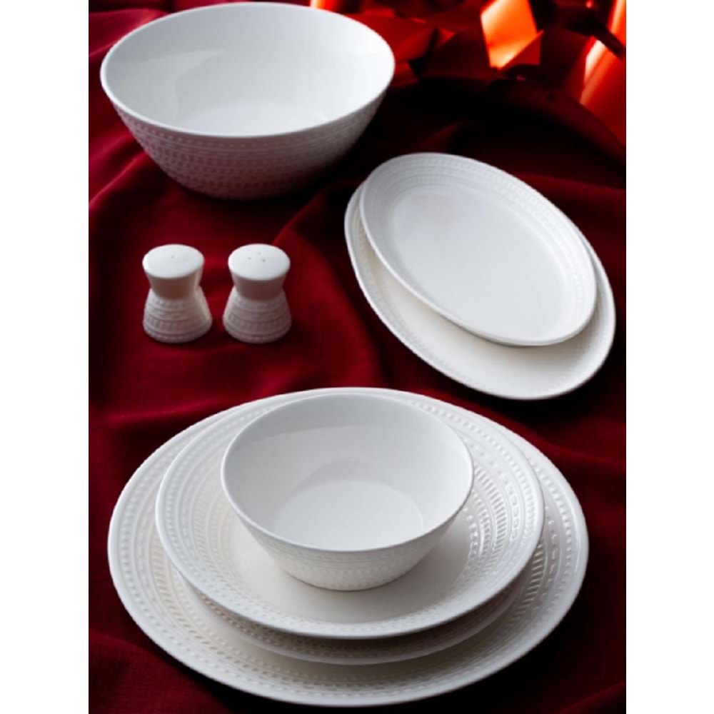 Acar Rienna 6 Kişilik 29 Parça Porselen Yemek Takımı 7123