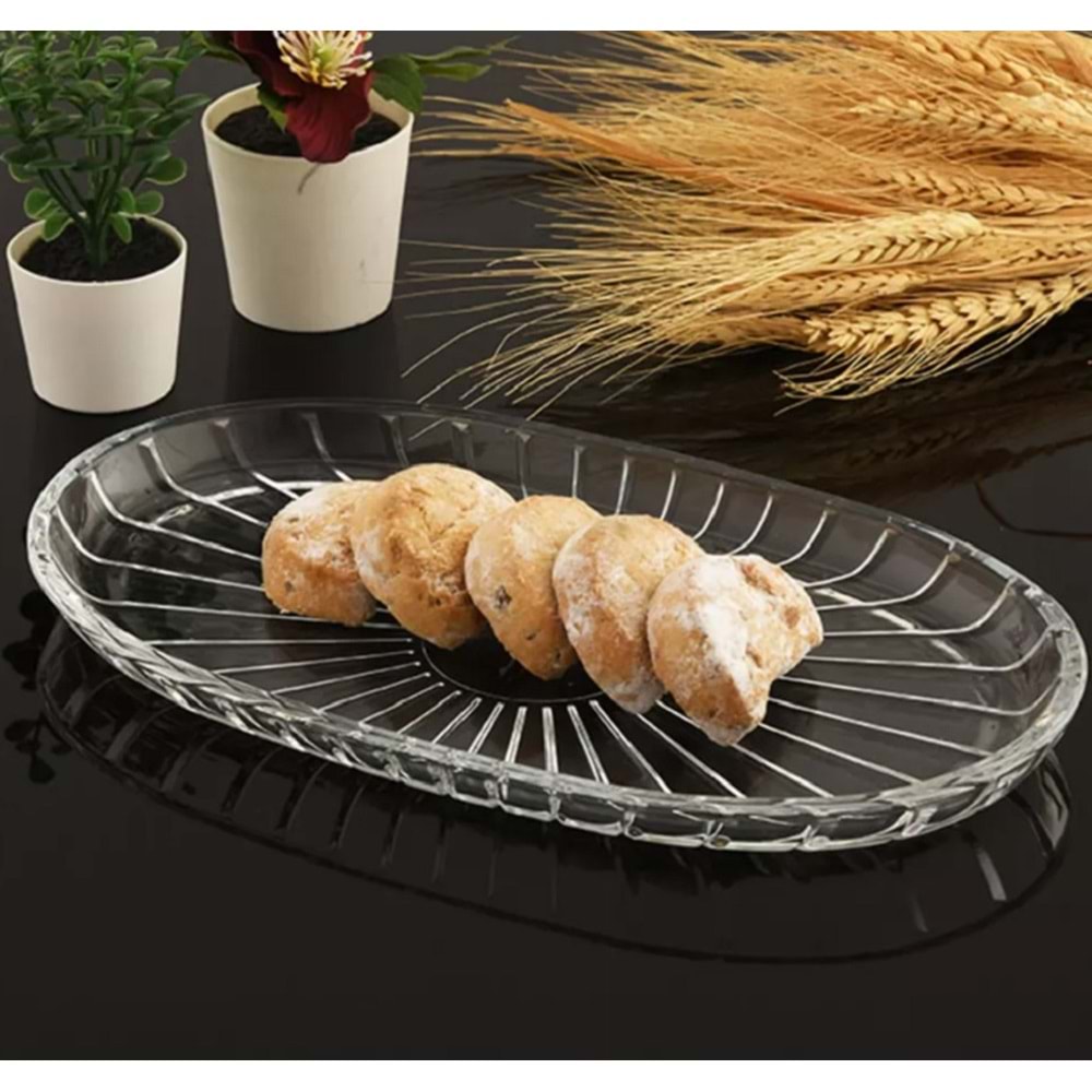 Paşabahçe Elegant Oval Cam Kayık Tabak 27x16 cm 54783