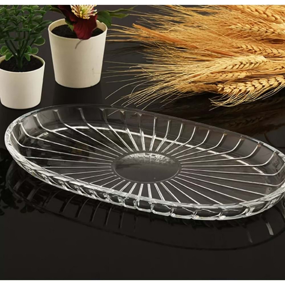 Paşabahçe Elegant Oval Cam Kayık Tabak 27x16 cm 54783