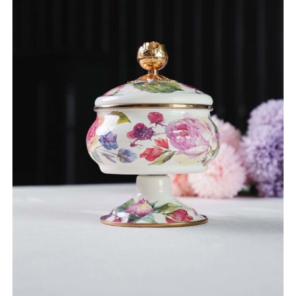 Miss Betty Rose Deluxe Ayaklı Emaye Şekerlik 18 Cm 16895-02