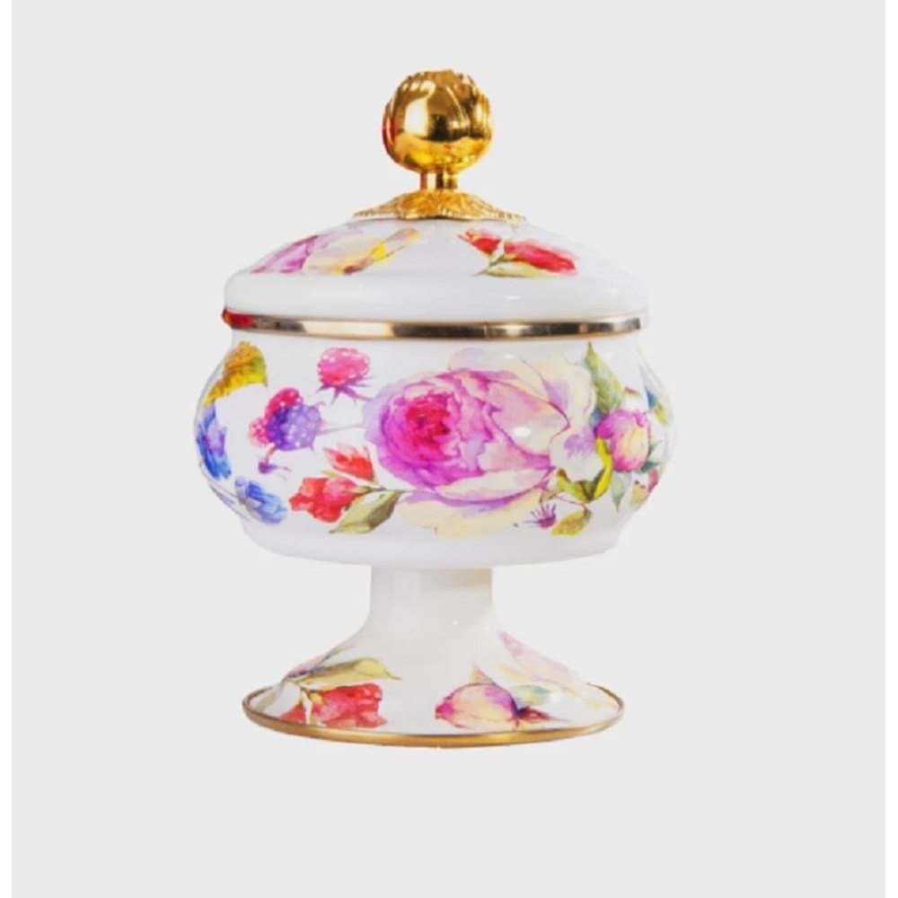 Miss Betty Rose Deluxe Ayaklı Emaye Şekerlik 18 Cm 16895-02