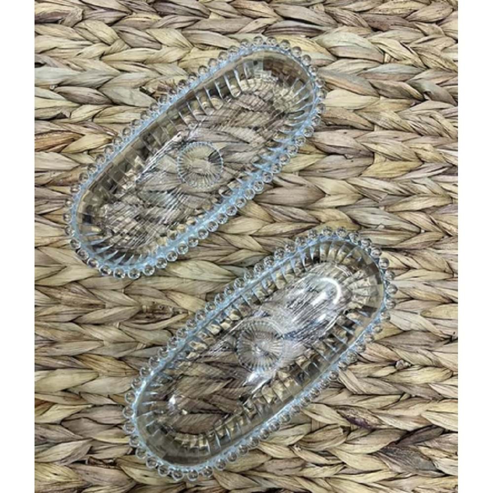 Krd Boncuk 2 li Kayık Tabak 2 adet KRD-5053