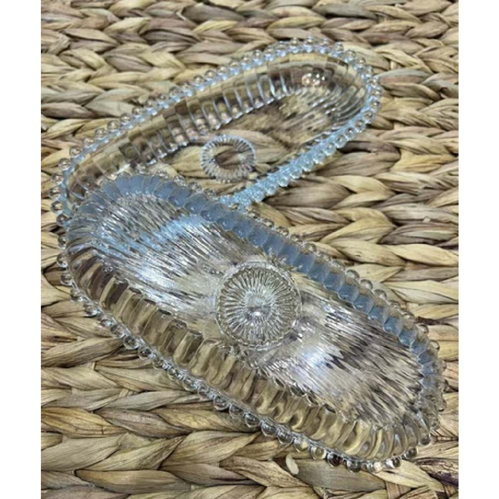 Krd Boncuk 2 li Kayık Tabak 2 adet KRD-5053