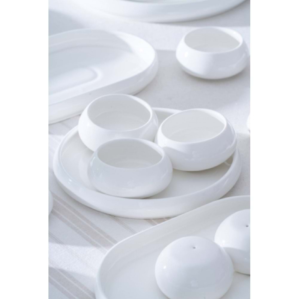 Acar Bianco Perla 27 Parça 6 Kişilik Porselen Kahvaltı Takımı 7365