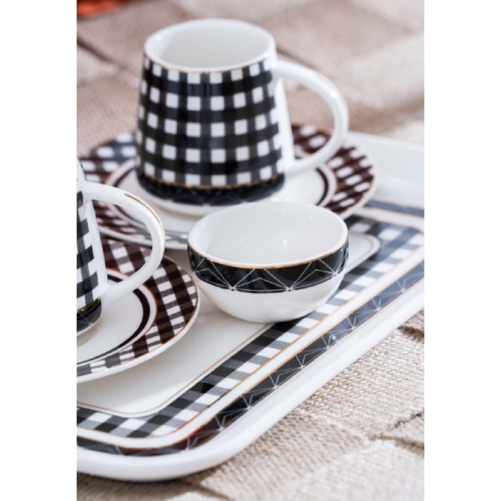 Acar Almond 2 Kişilik Tepsili Kahve Fincan Takımı - 100 ML 7169