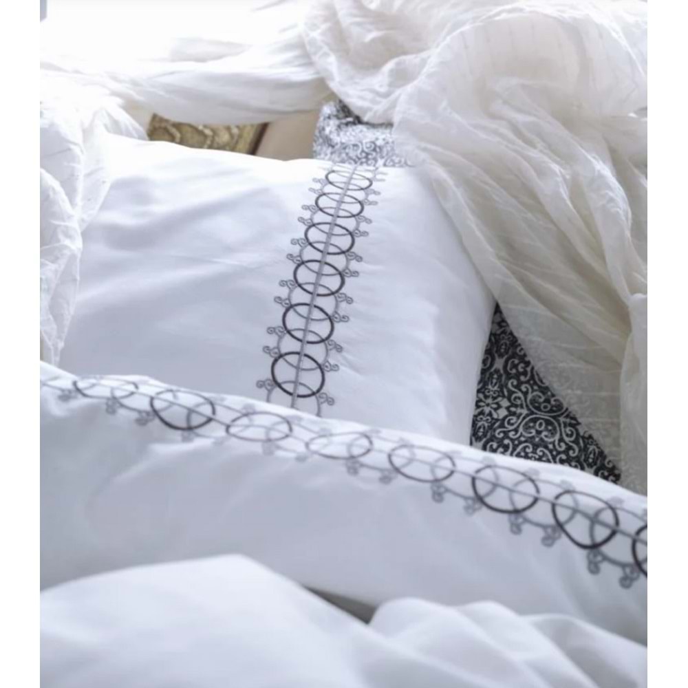 Cottonbox Majestic Çift Kişilik Nevresim Takımı - Paola Gri