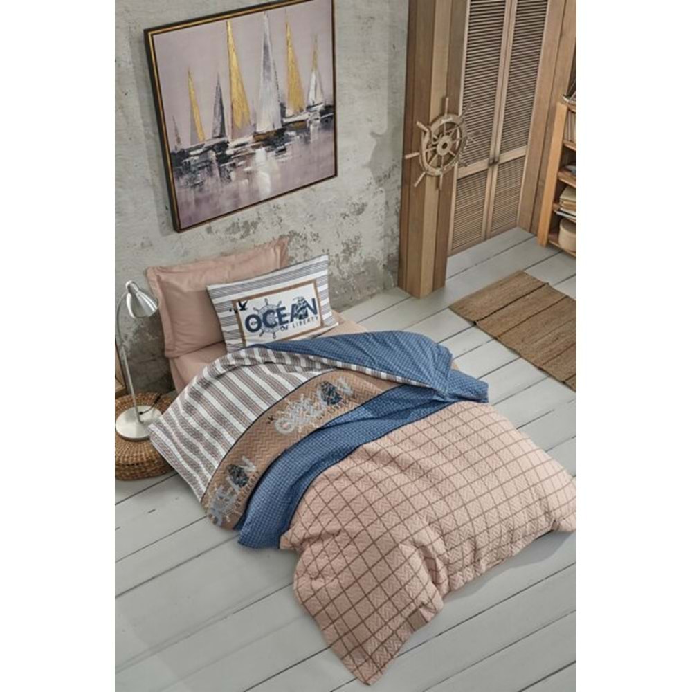 Cottonbox Ocean Lacivert Tek Kişilik Complete Set