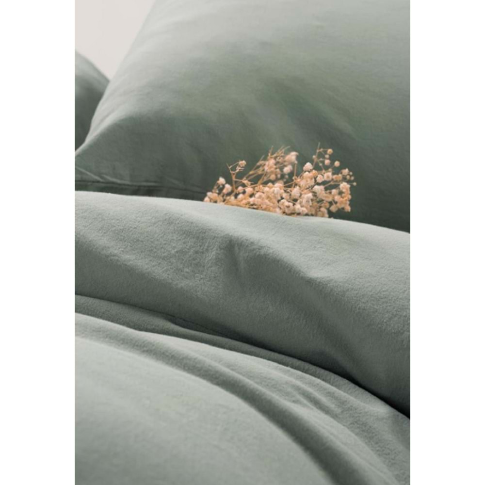 Cotton Box Neat Çift Kişilik Nevresim Takımı Mint-Krem