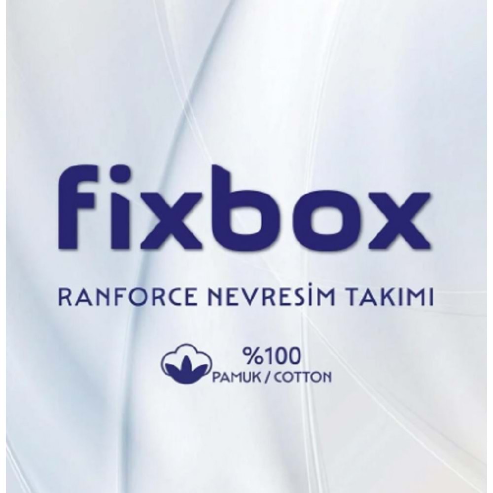 Cotton Box Fixbox Ranforce Tek Kişilik Lastikli Çarşafı Nevresim Takımı Linea Pudra