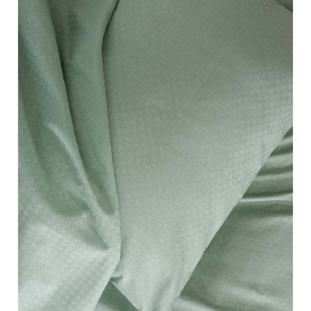 Cotton Box Plaid Adaçayı Çift Kişilik Nevresim Takımı