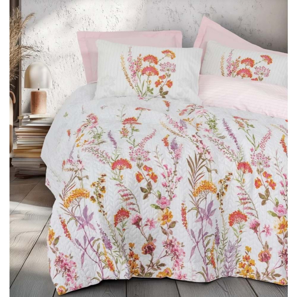 Cotton Box Modeline Lilura Pembe Çift Kişilik Complete Set