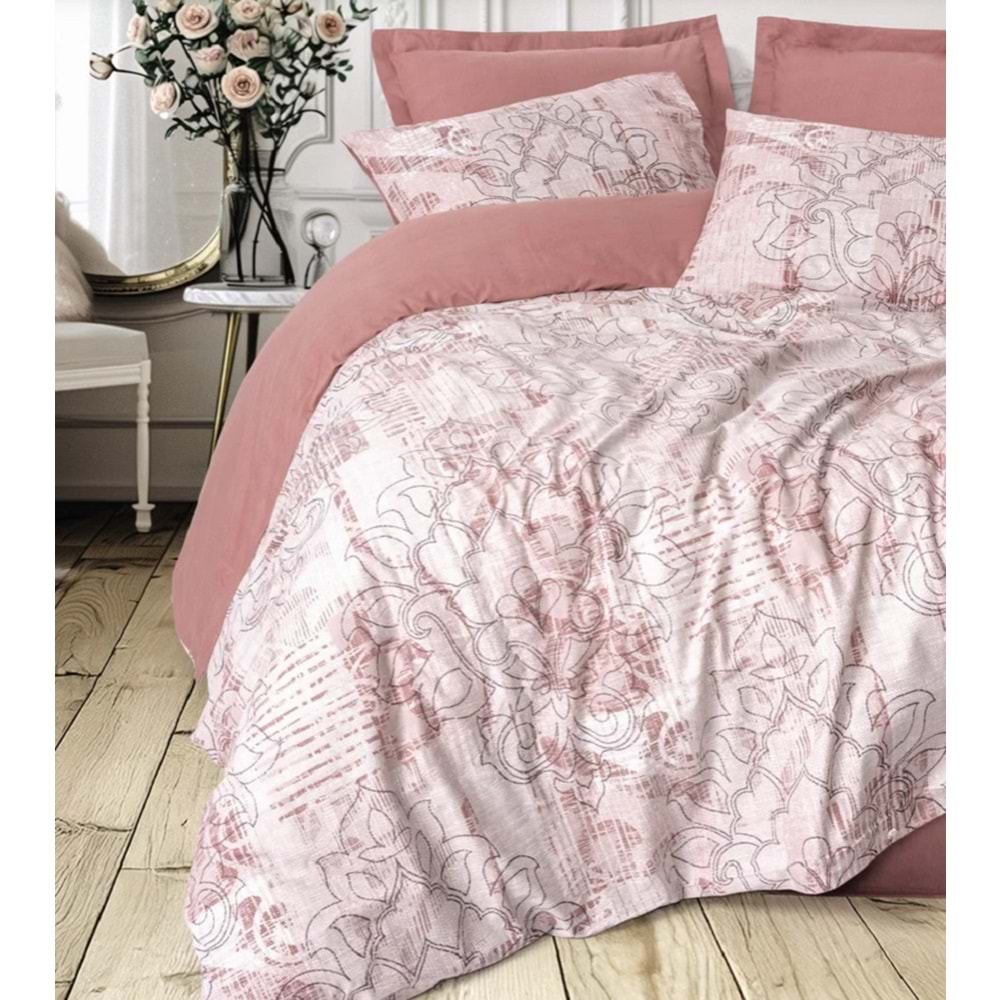 Cotton Box Dual Ranforce Livara Gül Kurusu Tek Kişilik Nevresim Takımı