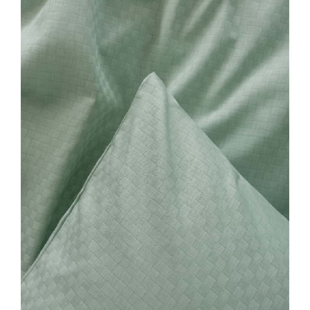 Cotton Box Plaid Ranforce Adaçayı Tek Kişilik Nevresim Takımı