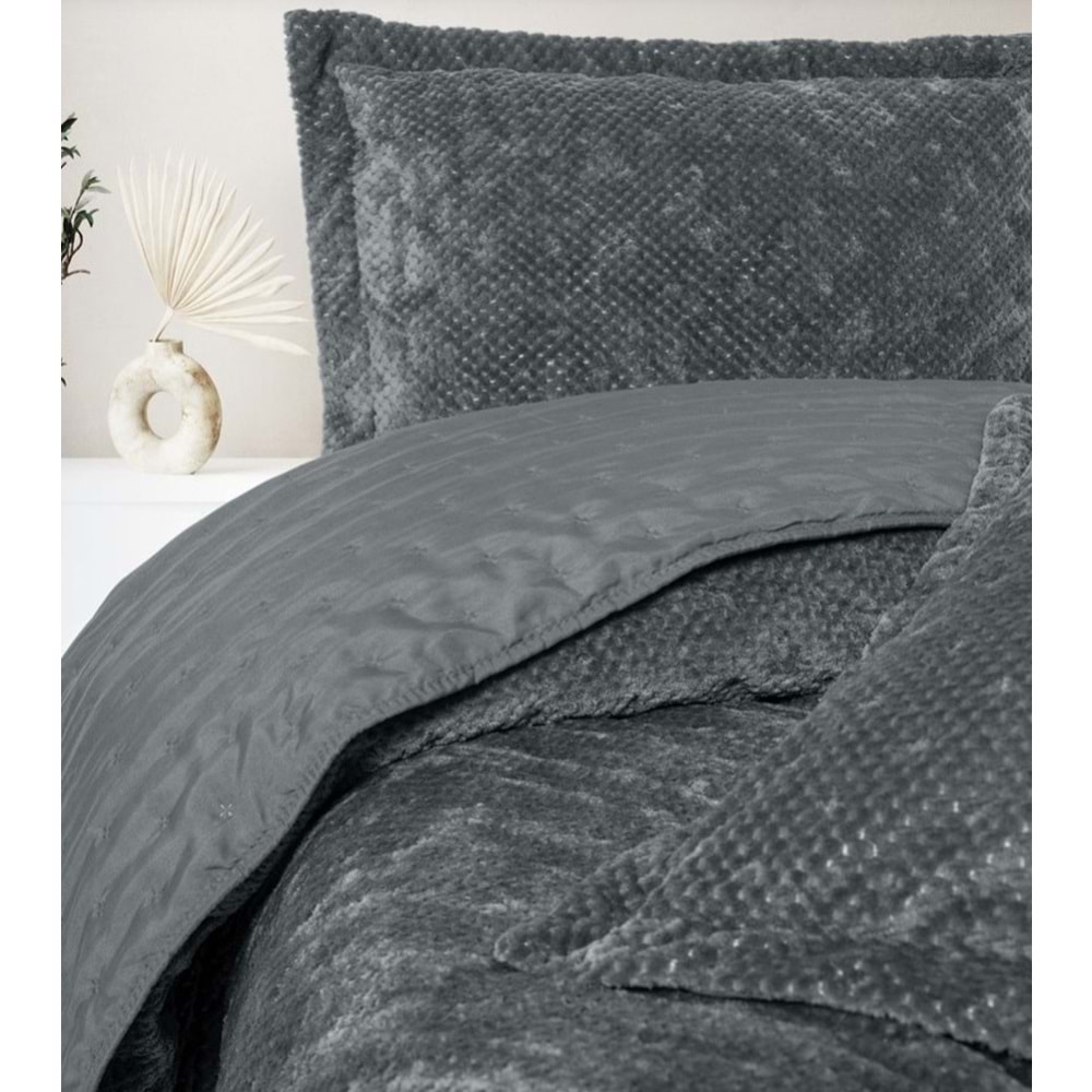 Cotton Box Softnest Boleta Gri Çift Kişilik Yatak Örtüsü