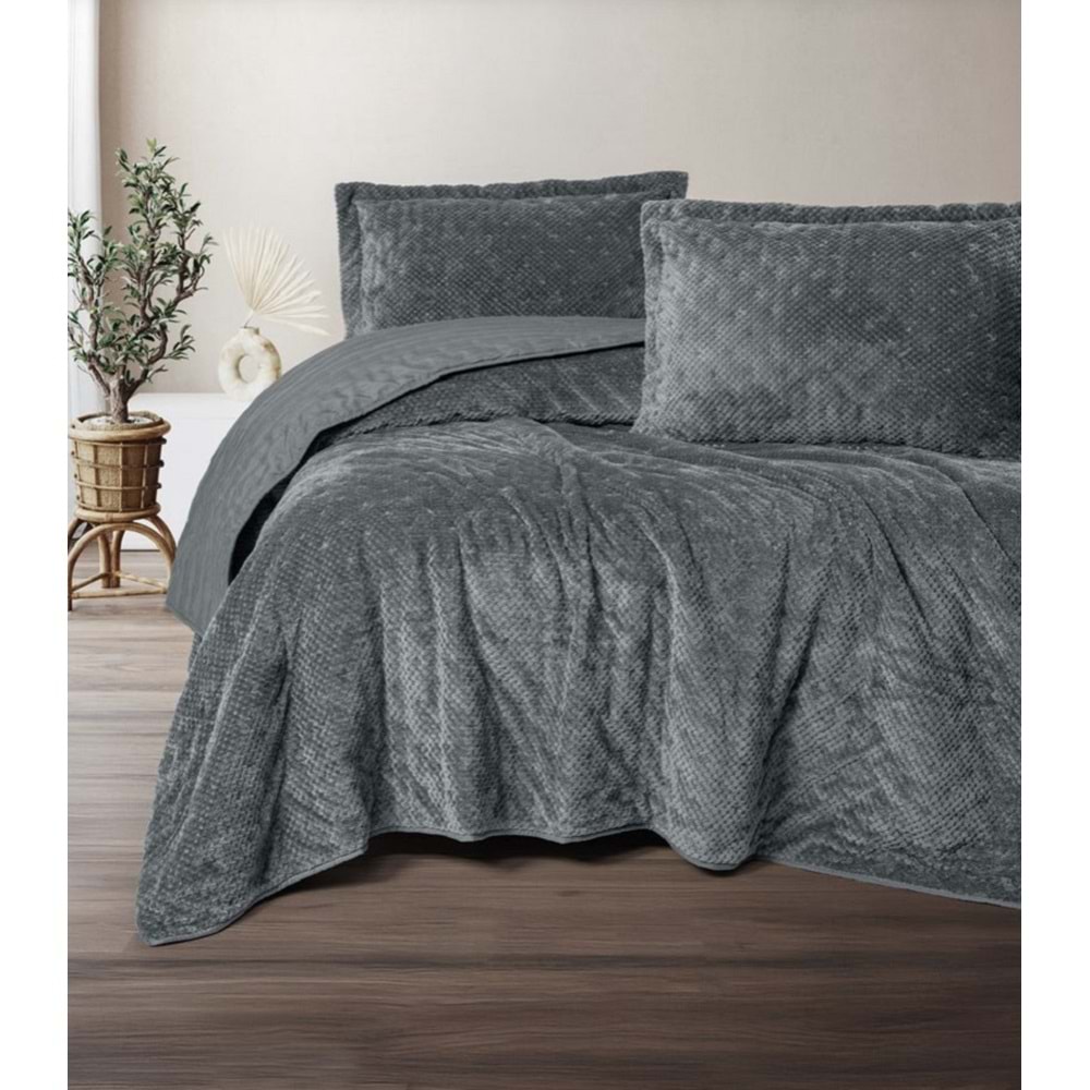 Cotton Box Softnest Boleta Koyu Gri Tek Kişilik Yatak Örtüsü