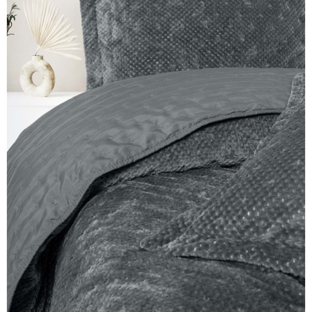 Cotton Box Softnest Boleta Koyu Gri Tek Kişilik Yatak Örtüsü