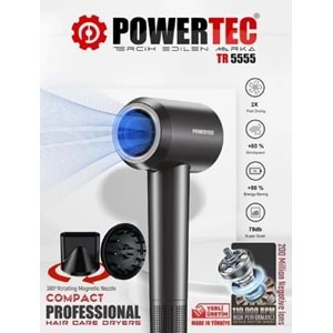 Powertec Ionic Saç Kurutma Makinesi Tr-5555