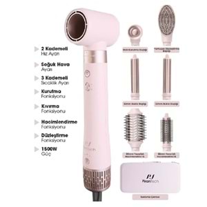 Pirantech Airwap 6 Başlıklı Saç Şekillendirme ve Kurutma KS-611