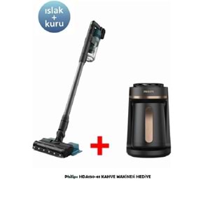 Philips Kablosuz Dikey Süpürge XC6557-01 - Philips HDA150-61 Kahve Makinesi Hediye